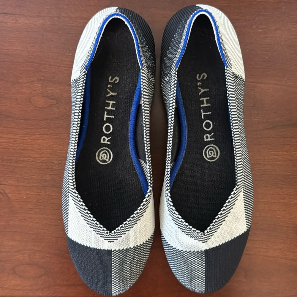 Rothy's Buffalo Plaid Black Ballet Flat 🖤